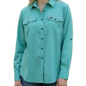 Ariat Women's Turquoise Button Down Shirt Size Large